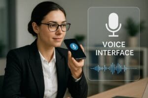 Em quais momentos o uso da voz em sistemas artificiais é mais benéfico?